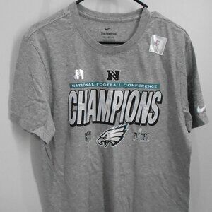 NFC Philadelphia Eagle 2024 Conference Champions Men's Gray NIKE T-shirt Size-M